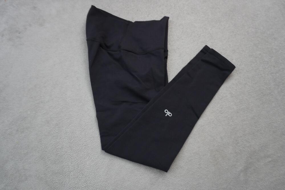 Alo Yoga Leggings Womens XS Black High Waist Ankle Yoga Gym Athletic Stretch